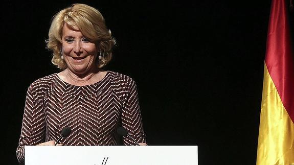 La presidenta del PP de Madrid, Esperanza Aguirre. 