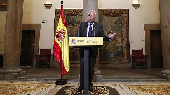 El ministro español de Asuntos Exteriores, José Manuel García-Margallo. 