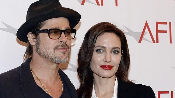 Brad Pitt y Angelina Jolie. 