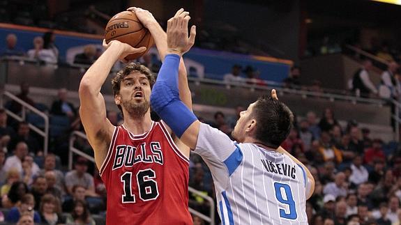 Pau Gasol, durante el partidfo. 