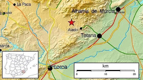 Más de un centenar de llamadas por un terremoto y una réplica de madrugada en Lorca