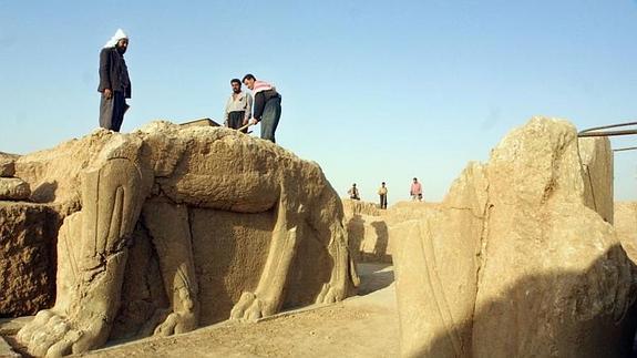 Restos arqueológicos de Nimrud, en una imagen de 2001.