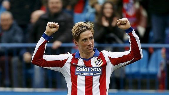 Fernando Torres celebra su gol. 