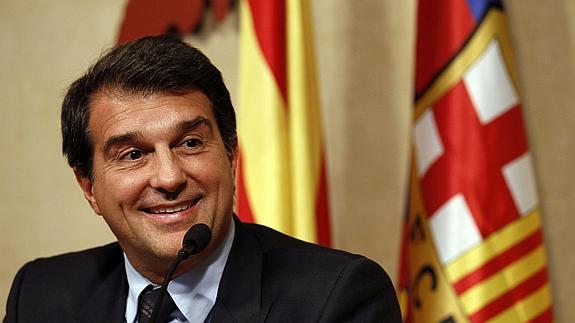 Joan Laporta durante su etapa como presidente del Barcelona. 