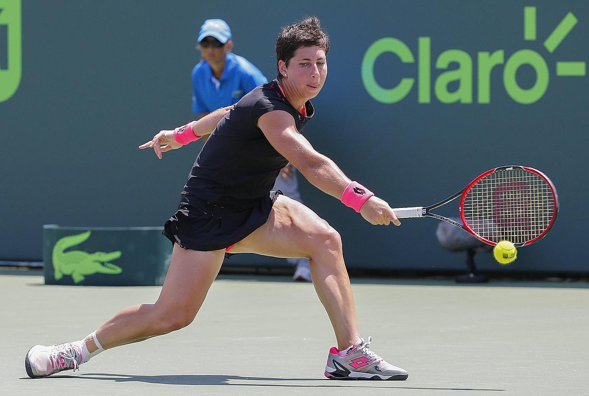 Carla Suárez, en su partido de semifinales. 