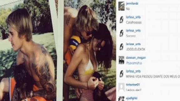 Imágenes de Bieber con Kendall Jenner.