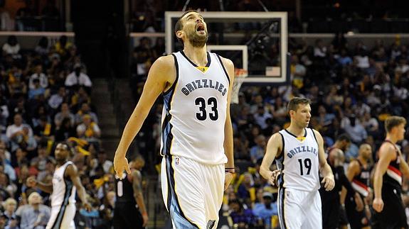 Marc Gasol, durante el partido. 