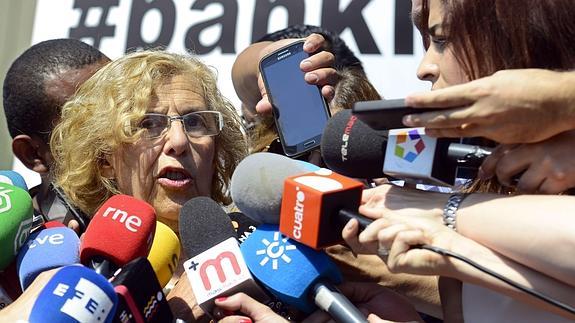 La candidata a la Alcaldía de Ahora Madrid, Manuela Carmena. 