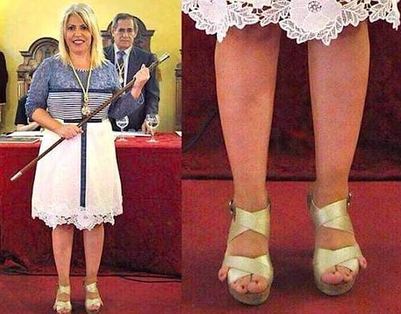 Mamen Sánchez, en su investidura. 
