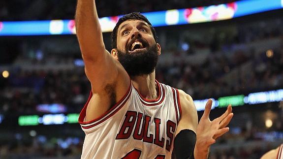 Mirotic, en un partido con los Bulls. 