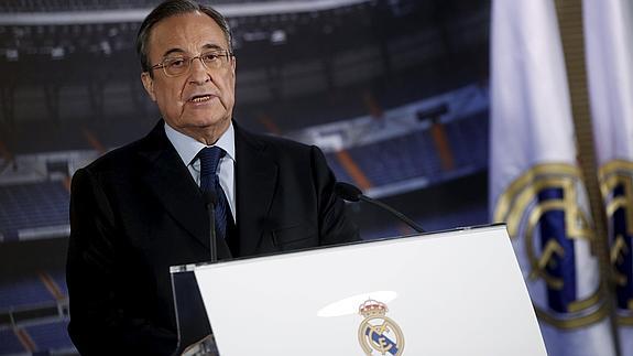 Florentino Pérez, durante una presentación. 