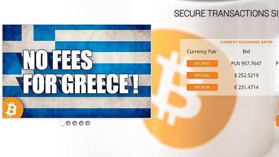 El portal Bitcurex ofrecía esta mañana transacciones sin tasas para Grecia. 