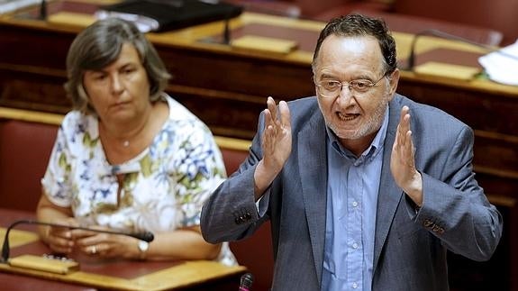 Panagiotis Lafazanis, líder del ala radical de Syriza. 