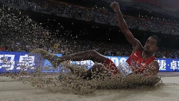 Christian Taylor, durante los mundiales de Pekín. 