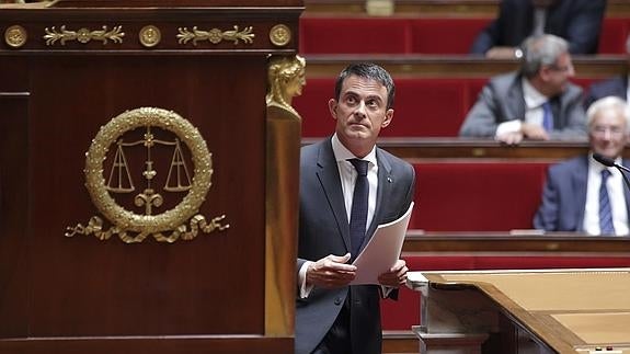 Manuel Valls durante el debate sin voto sobre Siria.  