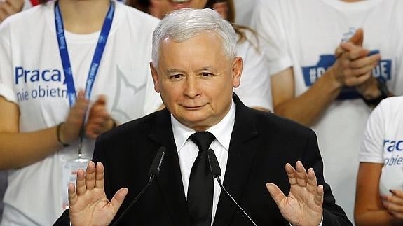 El líder del partido Ley y Justicia, Jaroslaw Kaczynski. 