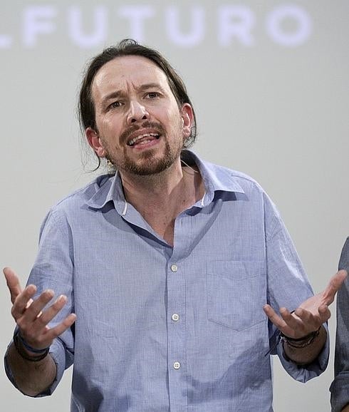 Pablo Iglesias, hoy, en Madrid.