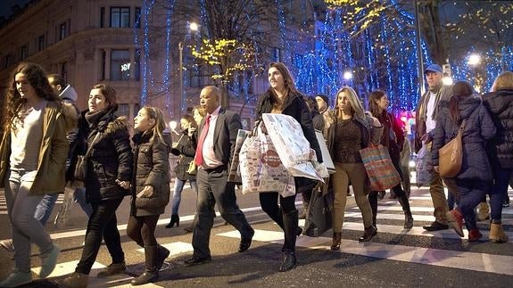 Compras de Navidad en Bilbao.