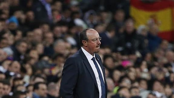 Benítez, durante el clásico. 