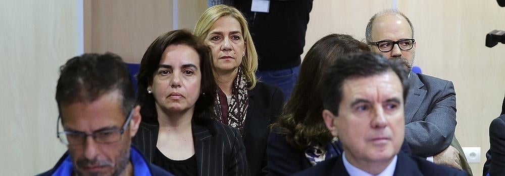 La infanta Cristina, en el banquillo. 