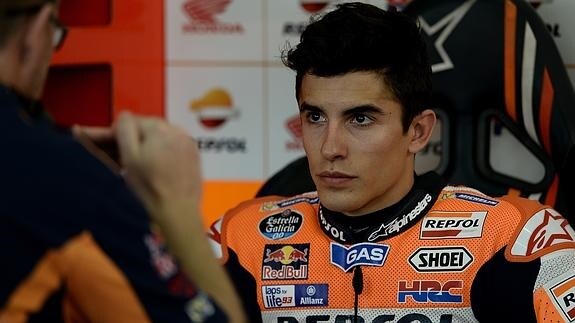 Marc Márquez en una sesión de entrenamientos. 