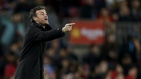 Luis Enrique, técnico del Barcelona. 