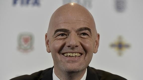 Infantino, durante un acto de la FIFA. 