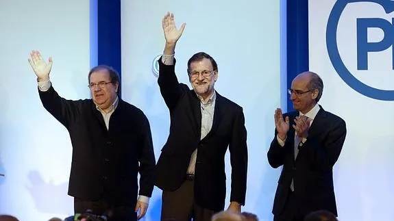Rajoy, en un acto de partido en Salamanca. 