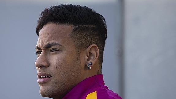 Neymar, durante un entrenamiento. 