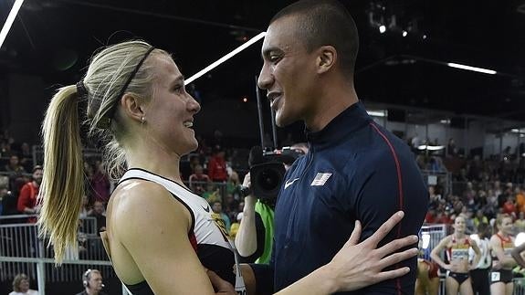 Brianne Theisen Eaton y su marido, Ashton Eaton. 