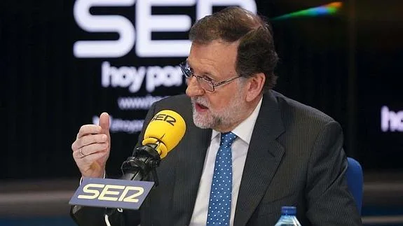 Mariano Rajoy, hoy en la Cadena Ser. 