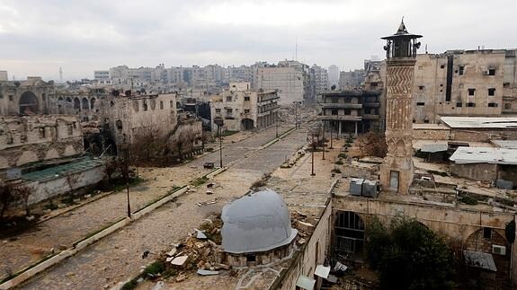 Vista general del casco antiguo de Alepo.