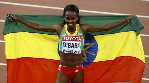 La atleta etíope Genzebe Dibab