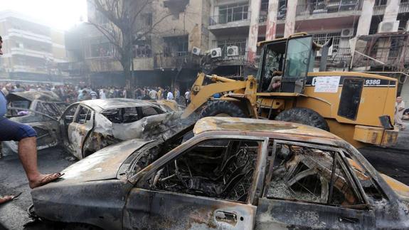 Imagen del atentado de Bagdad. 