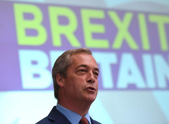 El líder del UKIP, Nigel Farage.