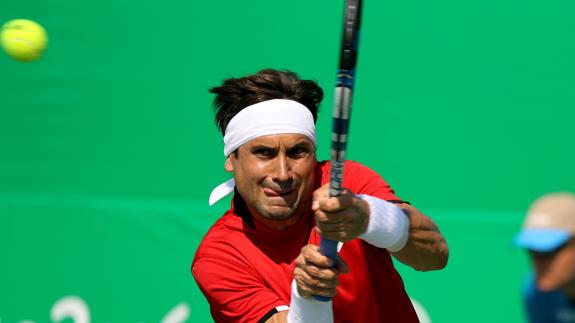 Ferrer, en pleno partido. 