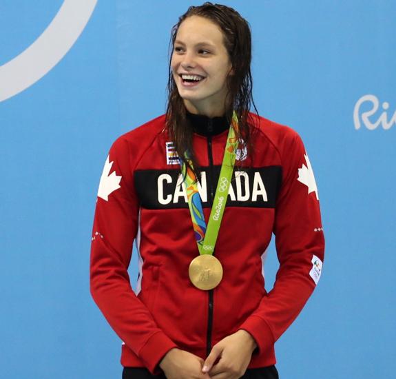 La canadiense Penny Oleksiak. 