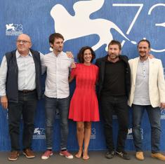 Desde la izquierda; el productor Carlo Degli Espost, Raul Arévalo, Beatriz Bodegas, Antonio de la Torre y Luis Callejo.