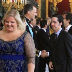 Francisco Nicolás, durante la recepción con motivo de la proclamación de Felipe VI.
