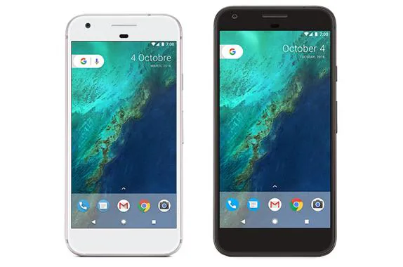 Los nuevos modelos Pixel y Pixel XL de Google.