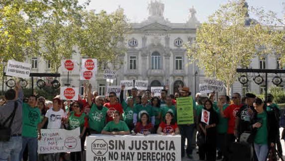 Manifestación de de la Plataforma de Afectados por la Hipoteca (PAH).