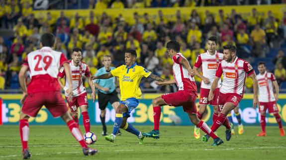 El técnico de Las Palmas, Quique Setién. 