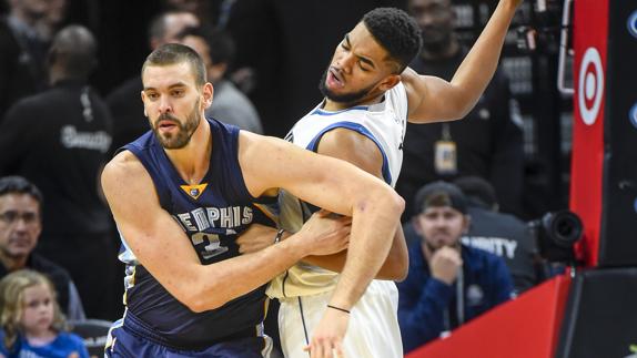 Marc Gasol, en un partido de pretemporada. 