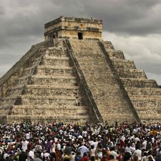 Pirámide de Kukulkán, situada en el recinto arqueológico mexicano de Chichen Itzá.
