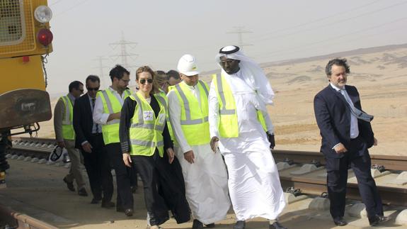 Visita, el pasado año, de Ana Pastor como ministra de Fomento a las obras del AVE.