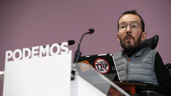 El secretario de Organización de Podemos, Pablo Echenique.