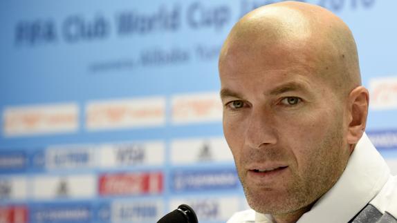 Zinedine Zidane, en la rueda de prensa. 