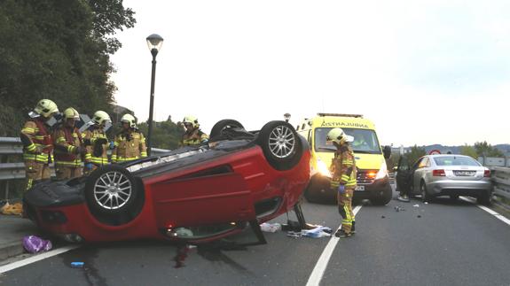 Un accidente de coche.