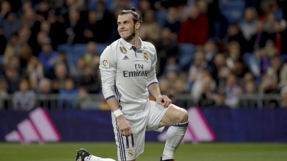 Bale, en un partido con el Madrid. 