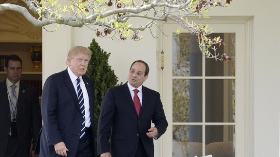 Donald Trump y Abdelfatah al Sisi, durante su encuentro en la Casa Blanca.